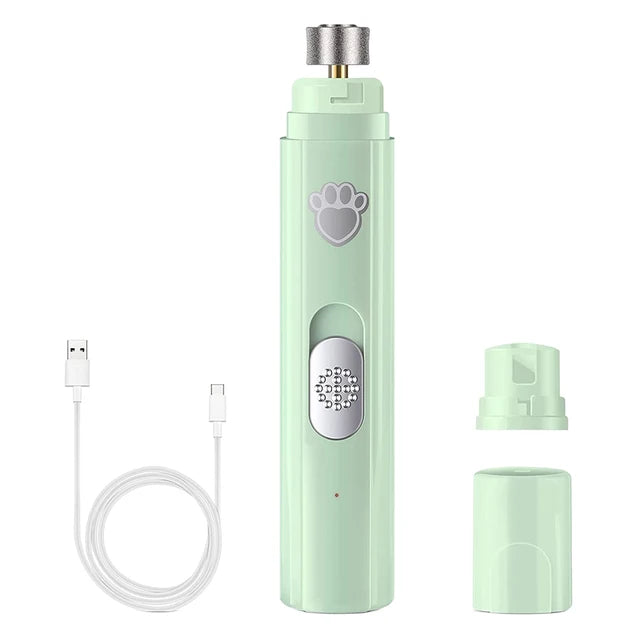 Ultra-Quiet Electric Dog & Cat Nail Grinder | LED Safety Light & USB Rechargeable
