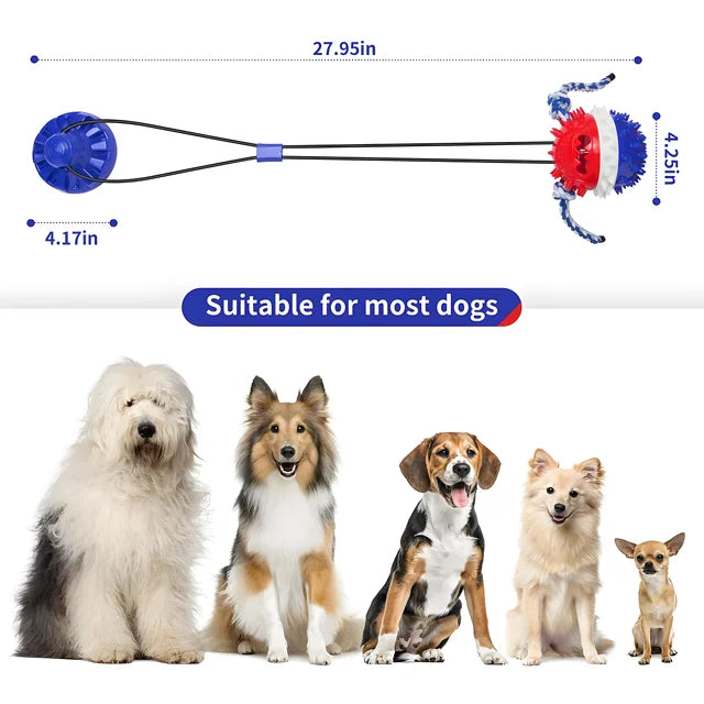 Solo Play Suction Dog Toy | Treat Dispenser & Chew for Anxiety Relief (Heavy-Duty)