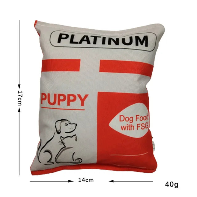 Plush Potato Chip Bag Dog Toy | Interactive Squeaky & Crinkle Toy