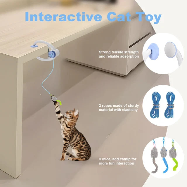 Electric Door Cat Toy with Auto-Cycle | USB Rechargeable Interactive Kitten & Adult Play