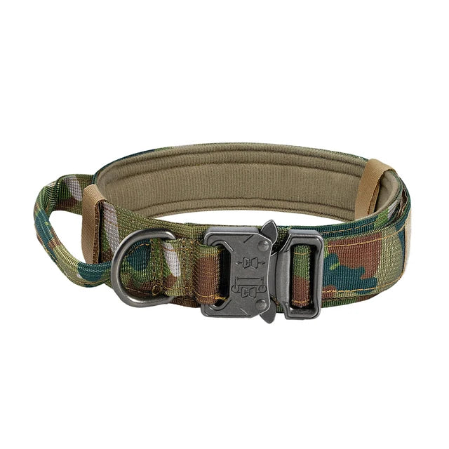 Heavy-Duty Tactical Dog Collar & Leash Set | Military-Grade Nylon & Metal Buckle