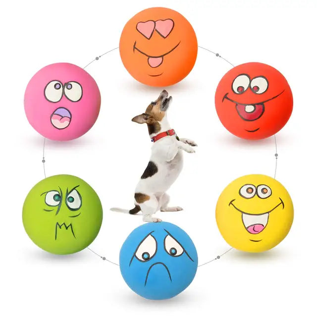 6-Pack Latex Dog Squeaky Balls | Non-Toxic Chew Toys for Puppies & Small Dogs