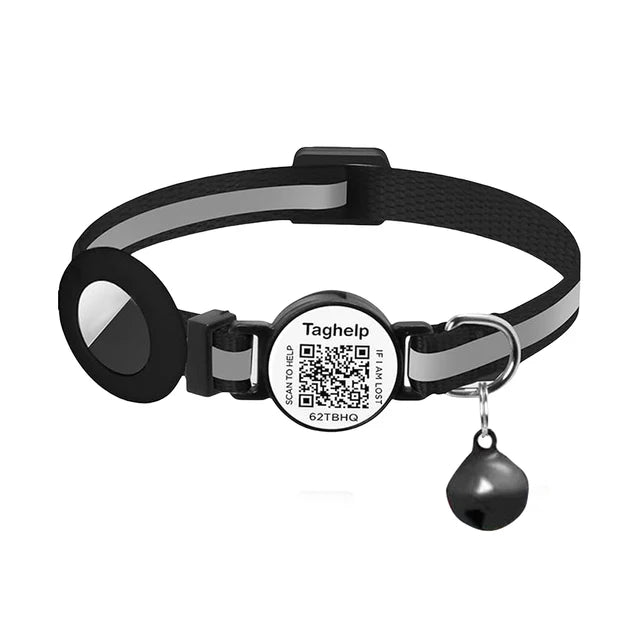 4-in-1 Breakaway Cat Collar with Airtag Holder & QR Code ID Tag