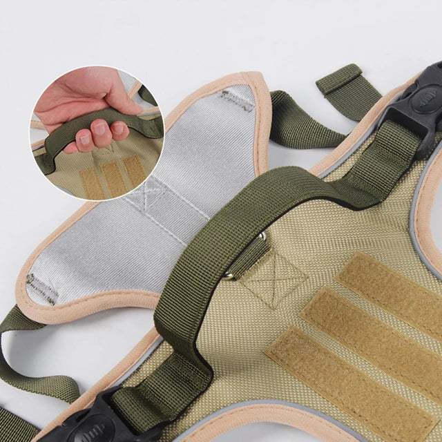 Heavy-Duty Tactical Dog Vest Harness | No-Pull Control & Quick-Release Buckles
