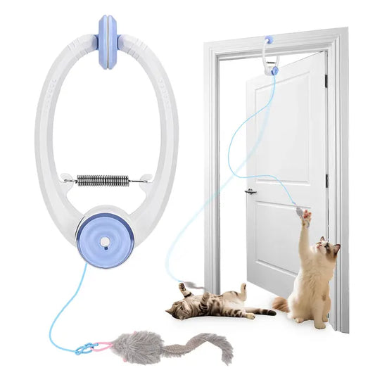 Electric Door Cat Toy with Auto-Cycle | USB Rechargeable Interactive Kitten & Adult Play