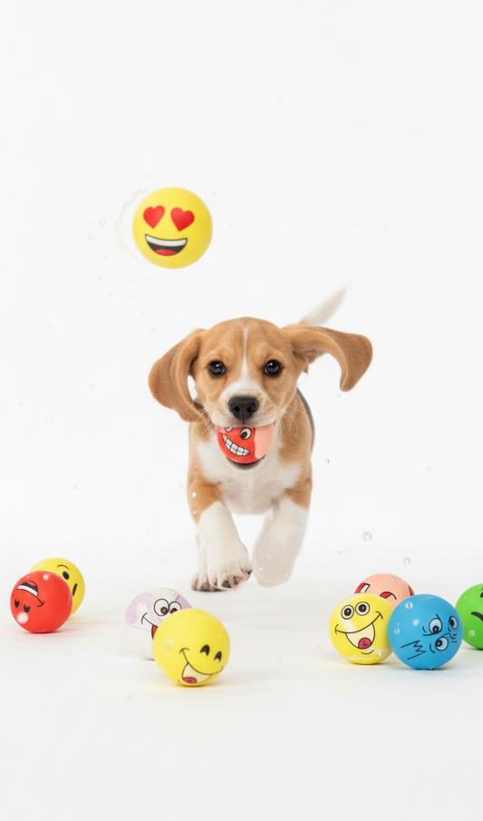 6-Pack Latex Dog Squeaky Balls | Non-Toxic Chew Toys for Puppies & Small Dogs