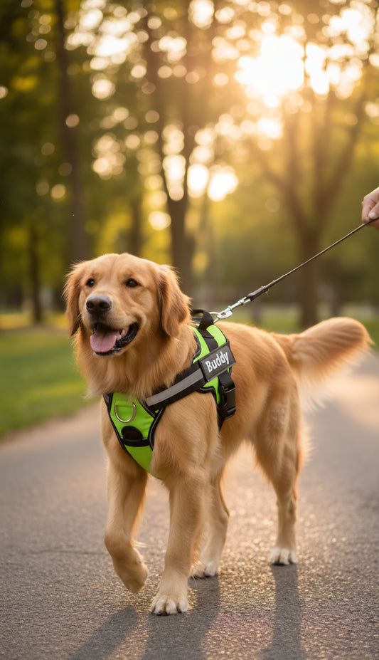 Personalized No-Pull Dog Harness | Reflective, Adjustable Vest with Name Patch