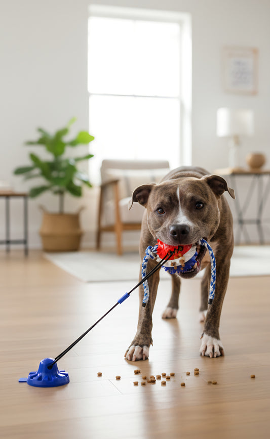 Solo Play Suction Dog Toy | Treat Dispenser & Chew for Anxiety Relief (Heavy-Duty)