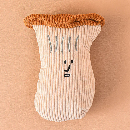 "Veggie Pals" Squeaky Plush Dog Toy | Soft Fleece Toy for Puppies & Small Dogs