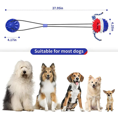 Solo Play Suction Dog Toy | Treat Dispenser & Chew for Anxiety Relief (Heavy-Duty)