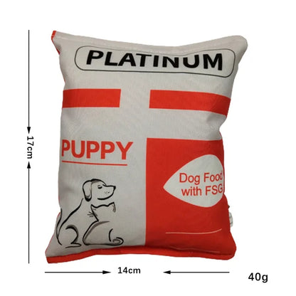 Plush Potato Chip Bag Dog Toy | Interactive Squeaky & Crinkle Toy
