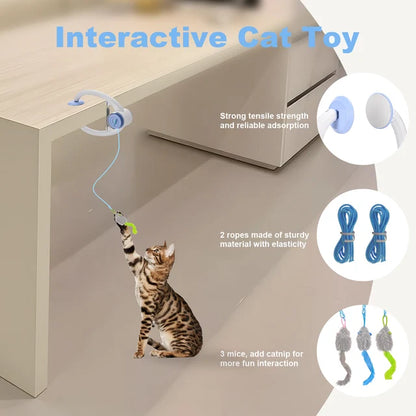 Electric Door Cat Toy with Auto-Cycle | USB Rechargeable Interactive Kitten & Adult Play