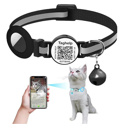 4-in-1 Breakaway Cat Collar with Airtag Holder & QR Code ID Tag
