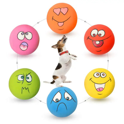 6-Pack Latex Dog Squeaky Balls | Non-Toxic Chew Toys for Puppies & Small Dogs