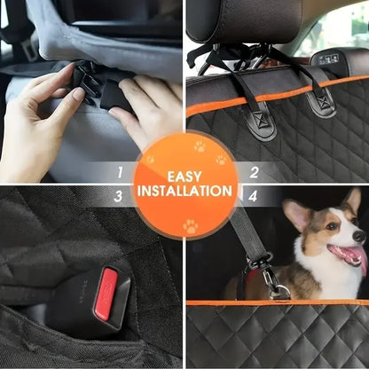 Waterproof Dog Car Seat Cover Hammock | Heavy-Duty, Scratch-Proof Backseat Protector