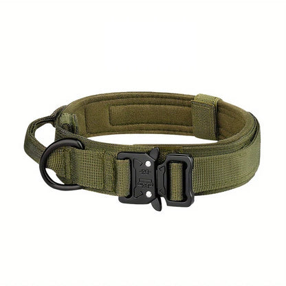 Heavy-Duty Tactical Dog Collar & Leash Set | Military-Grade Nylon & Metal Buckle