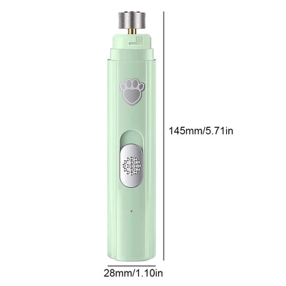Ultra-Quiet Electric Dog & Cat Nail Grinder | LED Safety Light & USB Rechargeable