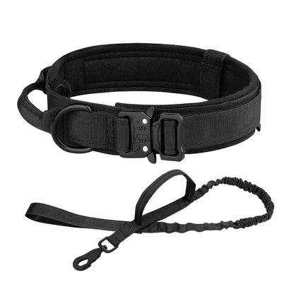 Heavy-Duty Tactical Dog Collar & Leash Set | Military-Grade Nylon & Metal Buckle