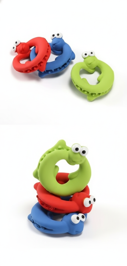 Durable Dog Chew Toy & Slow Feeder Ring | Dental Enrichment Puzzle